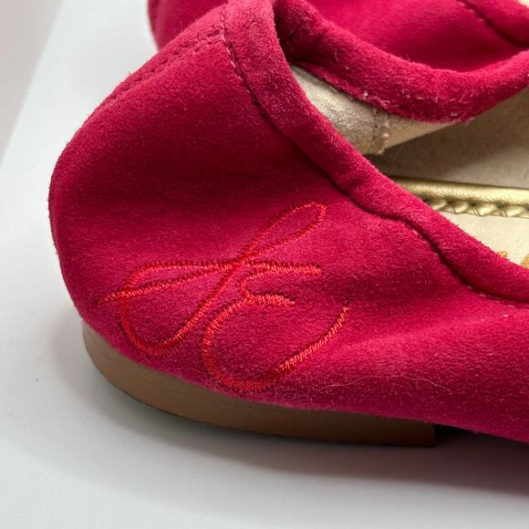 Sam Edelman Fritz Women's Size 5.5 M Pink Suede Leather Ballet Flats Shoes - Picture 10 of 11